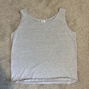 Size Large - Vintage MIUSA Boxy Grey Russell Athletics Tank Top